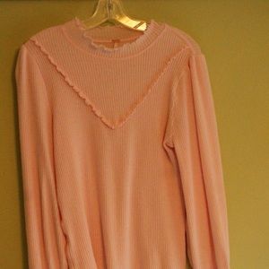 free people pink frilly top